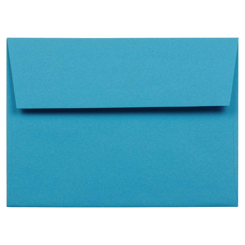 JAM Paper Blue Booklet Invitation Envelopes, Recycled, Gummed Seal