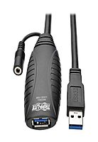 Tripp Lite USB 3.0 SuperSpeed Active Extension Repeater Cable (USB-A M/F) 15M (49.21 ft) - Black