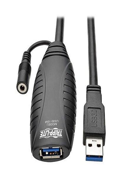 Tripp Lite USB 3.0 SuperSpeed Active Extension Repeater Cable (USB-A M/F) 15M (49.21 ft) - Black