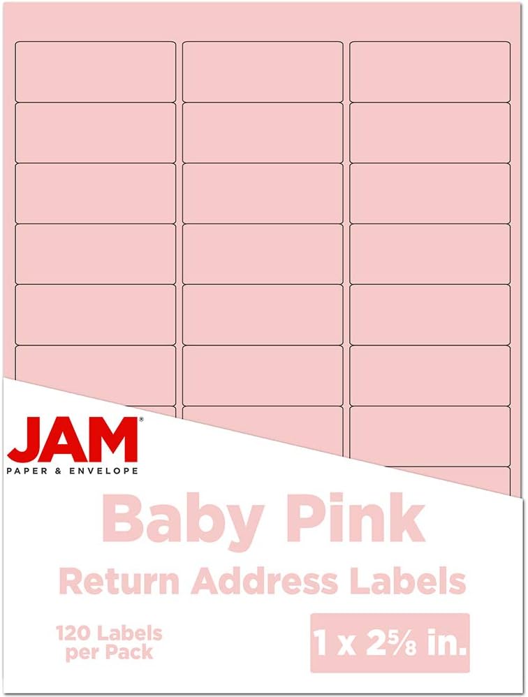 JAM PAPER Mailing Address Labels - Self-Adhesive Rectangular