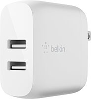 Belkin Dual Port USB Charger Block 24W - iPhone Charger Fast Charging - iPhone 16, 15, 14, iPad Pro, Samsung Galaxy S25