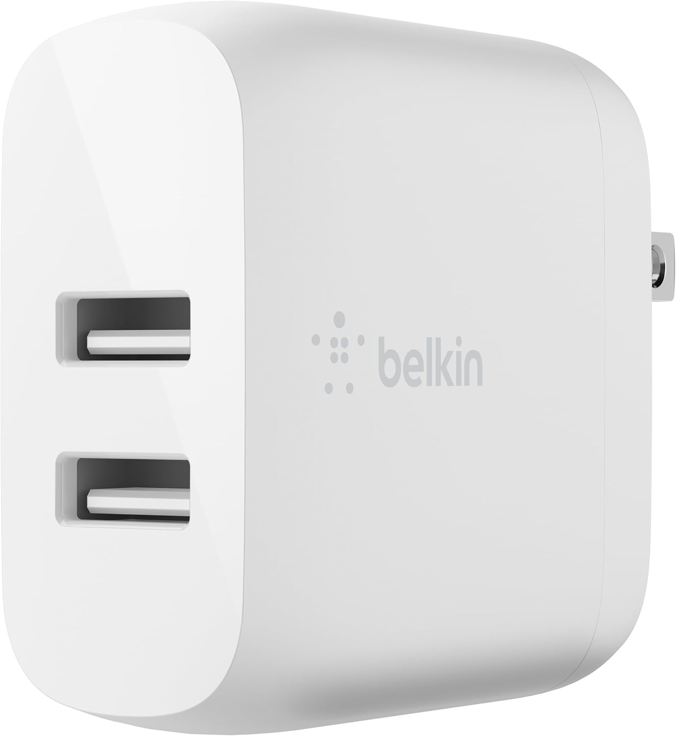 Belkin Dual Port USB Charger Block 24W - iPhone Charger Fast Charging - iPhone 16, 15, 14, iPad Pro, Samsung Galaxy S25