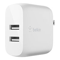 Belkin Dual Port USB Charger Block 24W - iPhone Charger Fast Charging - iPhone 16, 15, 14, iPad Pro, Samsung Galaxy S25
