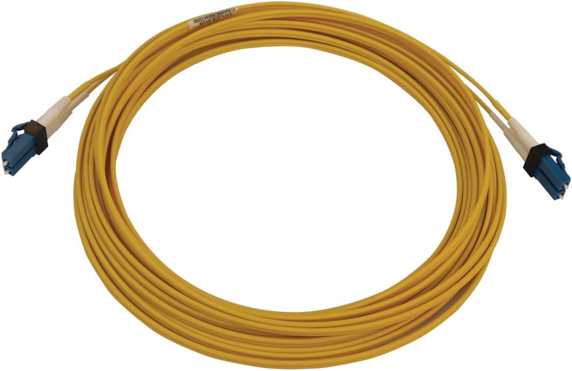Tripp Lite N370X Switchable Singlemode Duplex LC-to-LC Fiber Patch Cable, 9/125 OS2, LSZH, Yellow