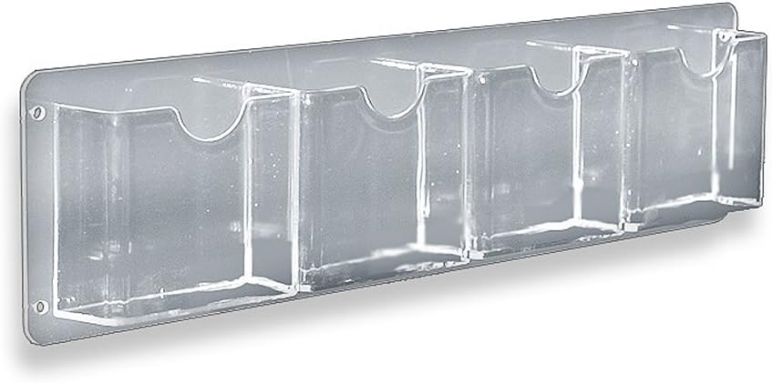 Azar Displays Wall-Mount Brochure Holders, Acrylic, Pack of 2