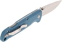 SOG Adventurer LB 3" Lightweight Portable Outdoor Folding Knife | CRYO 5CR15MOV Steel | GRN Handle | Lock-Back - BLUE/SATIN