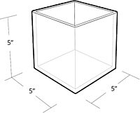 Azar Displays 556377-SET 4", 5", & 6" Deluxe Cube Set for Countertop