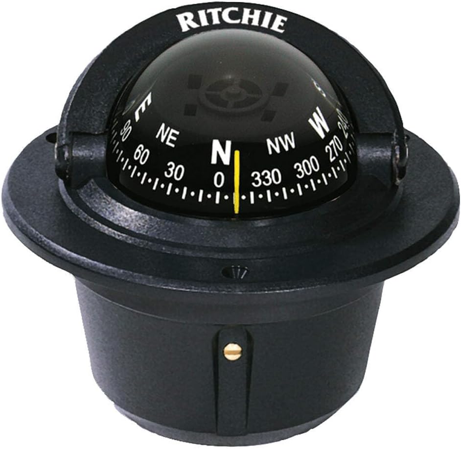 Ritchie F-50 Explorer Compass - Flush Mount - Black