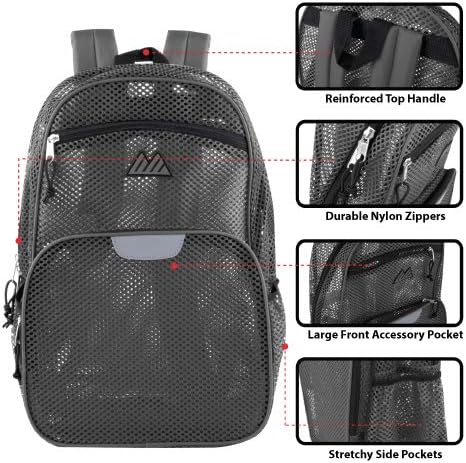 SUMMIT RIDGE Reflective Mesh Backpack with Wire Frame (18 x 13 x 5.5 in)