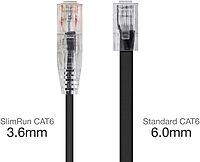 Monoprice SlimRun Cat6 UTP Ethernet Patch Cable 28AWG 550MHz Snagless