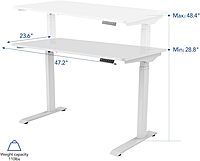 FlexiSpot E9 Standing Desk Electric Height-Adjustable Quick-Install, 48x24