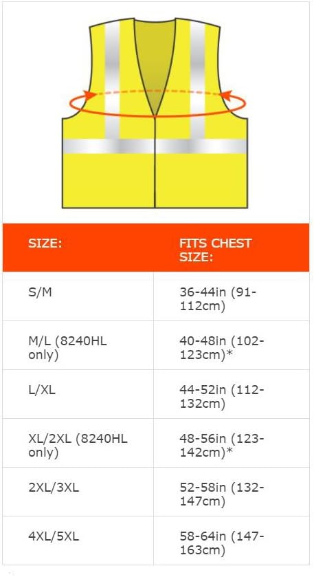 Ergodyne GloWear 8205HL Type R Class 2 Super Econo Mesh Safety Vest