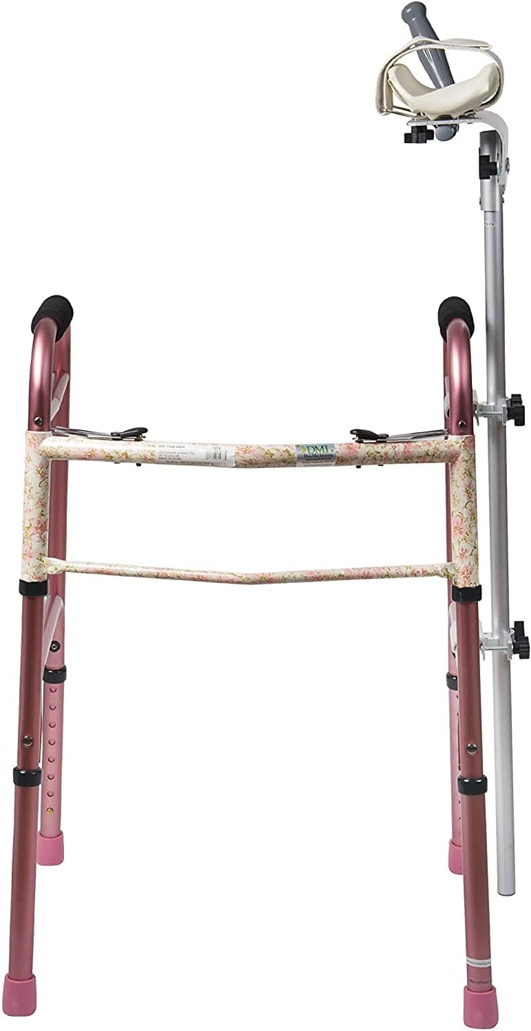 MABIS Walker Platform Attachment With Adjustable Padded Cuff, No Tools Needed, Attaches to Most Walkers