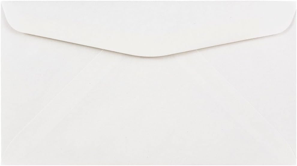 JAM PAPER #6 3/4 Business Booklet Envelopes - 3 5/8 x 6 1/2 - White - 25/pack
