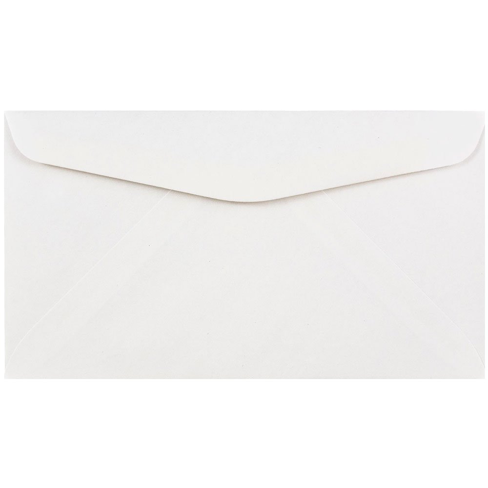 JAM PAPER #6 3/4 Business Booklet Envelopes - 3 5/8 x 6 1/2 - White - 25/pack