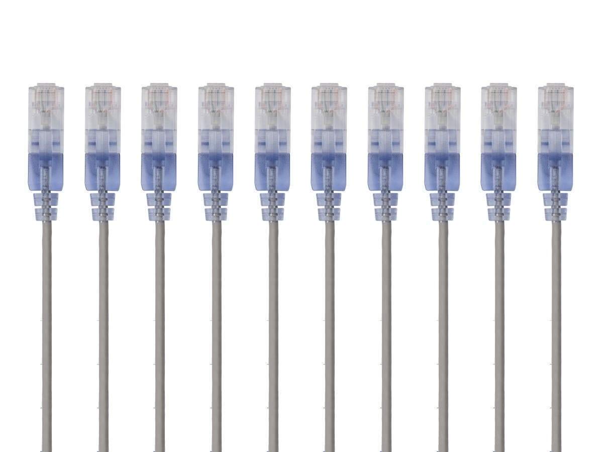 Monoprice SlimRun Cat6A Ethernet Patch Cable - 30AWG UTP Snagless RJ45 10G