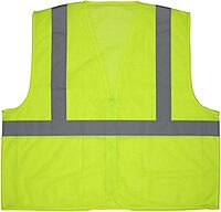 MCR SAFETY V2CL2MLZ Lime Mesh High-Visibility Safety Vest