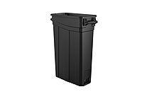 Suncast Commercial TCNH2030BK Narrow Trash Can With Handles, 30.00" Height x 11.08" Width, 23 gal Capacity, Black