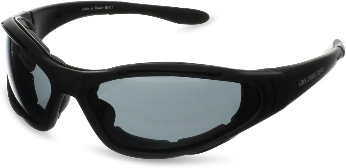 Bobster Raptor 2 Interchangeable Sunglasses, Black Frame/3 Lenses (Smoked, Amber and Clear)