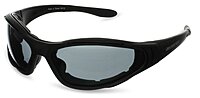 Bobster Raptor 2 Interchangeable Sunglasses, Black Frame/3 Lenses (Smoked, Amber and Clear)