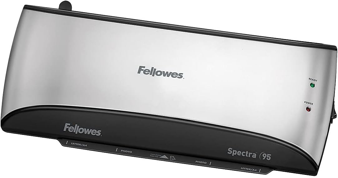 Fellowes® Spectra™ 95 Laminator With Combo Kit, 9 1/2" Entry Width, 3"H x 14 1/2"W x 7"D, Silver/Black
