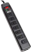 Tripp Lite 7 Right Angle Outlet Surge Protector Power Strip, 6ft. Cord, Right Angle Plug, 1440 Joules, Tel/Modem Protection