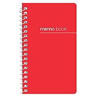 Office Depot Wirebound Side-Opening Memo Books, 3in x 5in, College Ruled, 60 Sheets, Assorted Colors (No Color Choice)