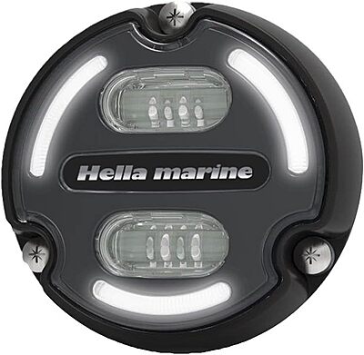 Hella Marine A2 RGB Underwater Light - 3000 Lumens - Black Housing - Charcoal Lens w/Edge Light