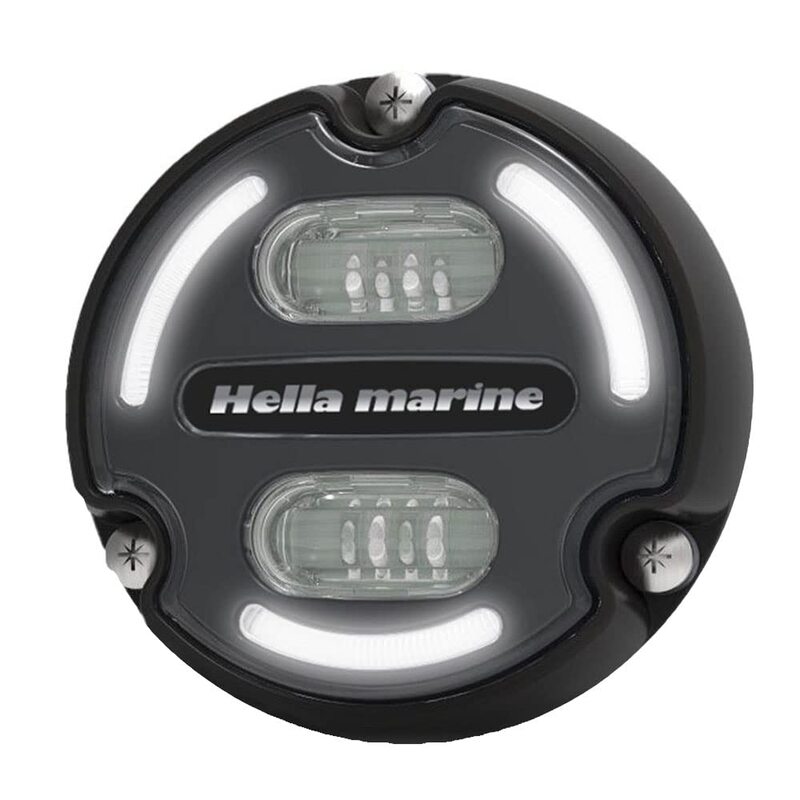 Hella Marine A2 RGB Underwater Light - 3000 Lumens - Black Housing - Charcoal Lens w/Edge Light