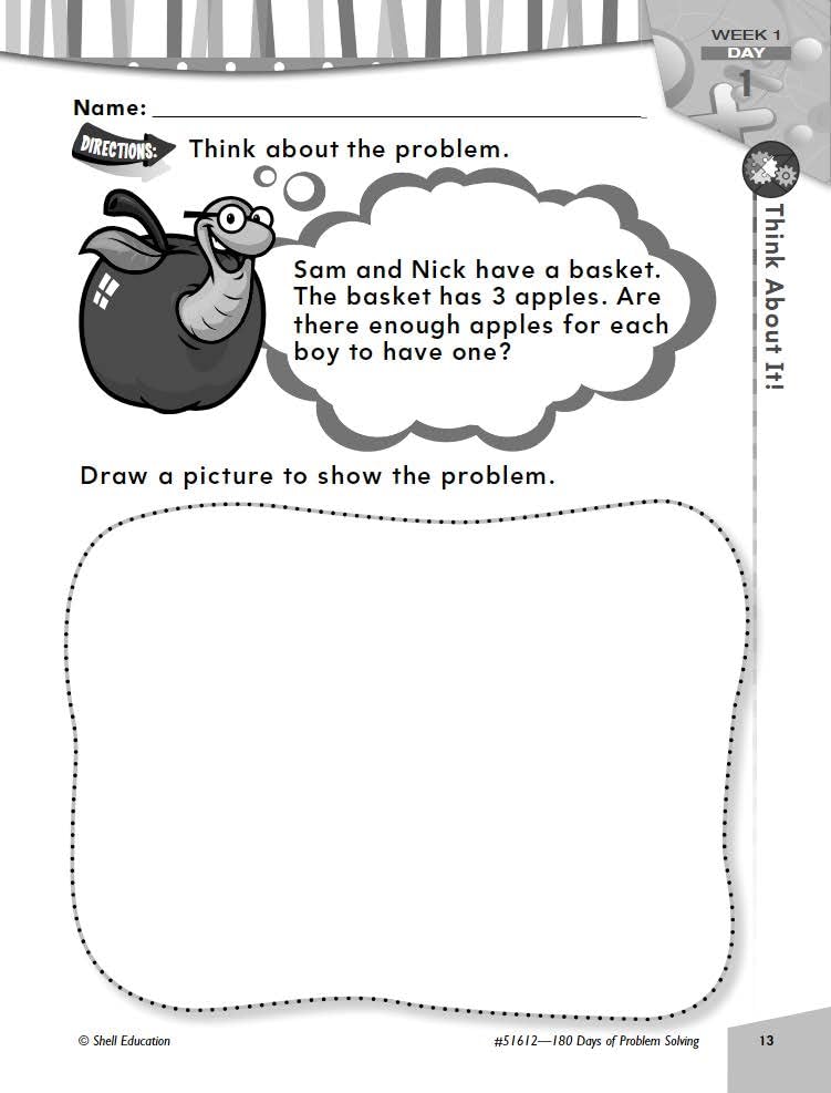 180 Days of Problem Solving for Kindergarten – Build Math Fluency with this Kindergarten Math Workbook (180 Days of Practice)