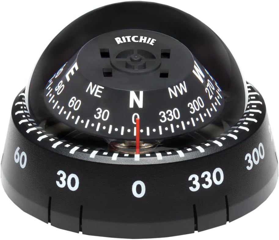 Kayaker Compass Ritchie XP-99, Kayaker Surface Mount Compass, 2.75-inch Dial,Black