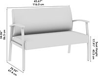Bush Business Furniture Arrive Waiting Room Seating with Arms