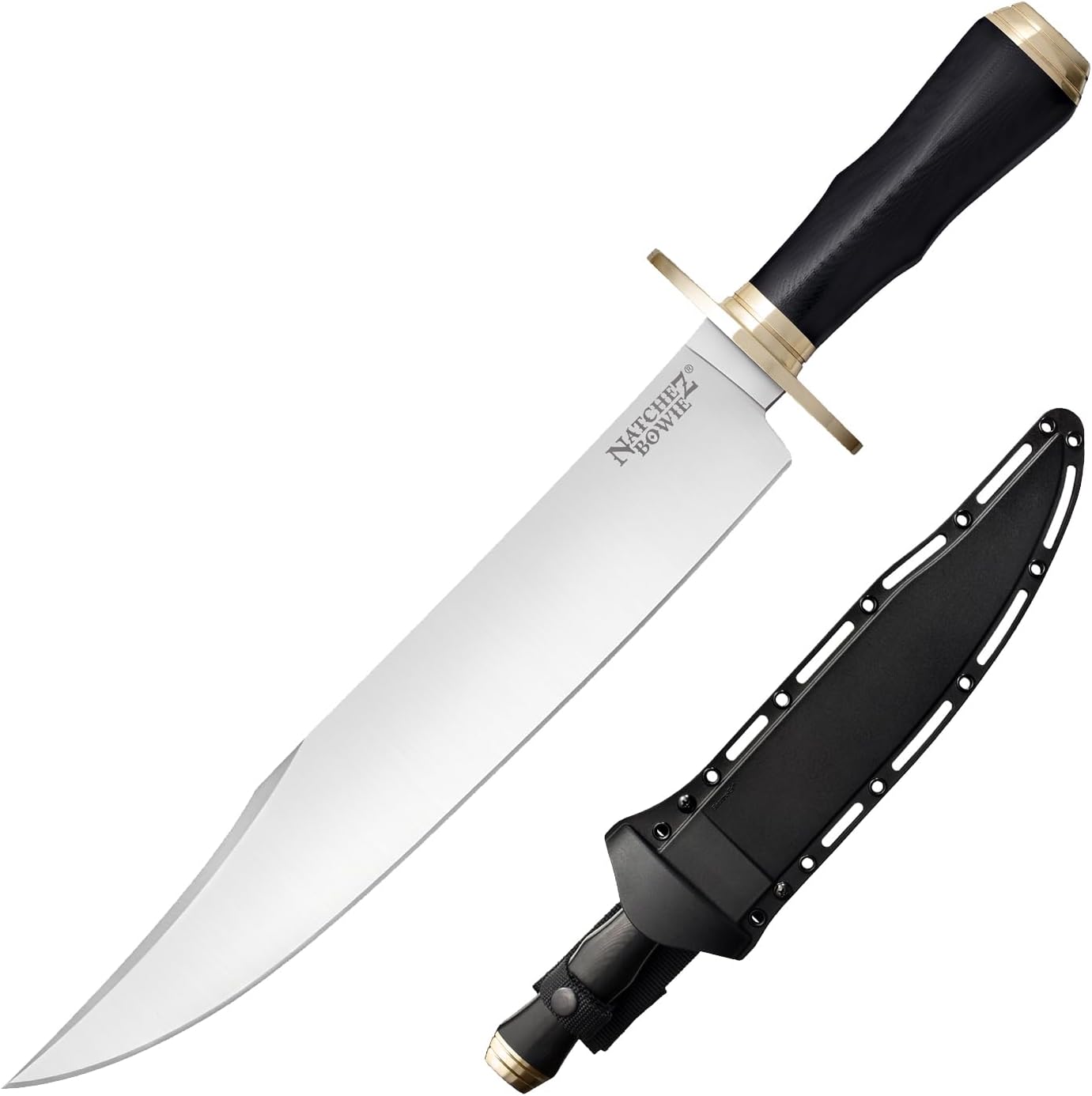 Cold Steel Natchez Bowie 11.5" 4034SS Steel Razor-Sharp Clip Point Blade 5.25" Micarta Handle Fixed Blade Hunting Knife
