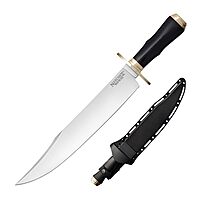 Cold Steel Natchez Bowie 11.5" 4034SS Steel Razor-Sharp Clip Point Blade 5.25" Micarta Handle Fixed Blade Hunting Knife w/Sheath