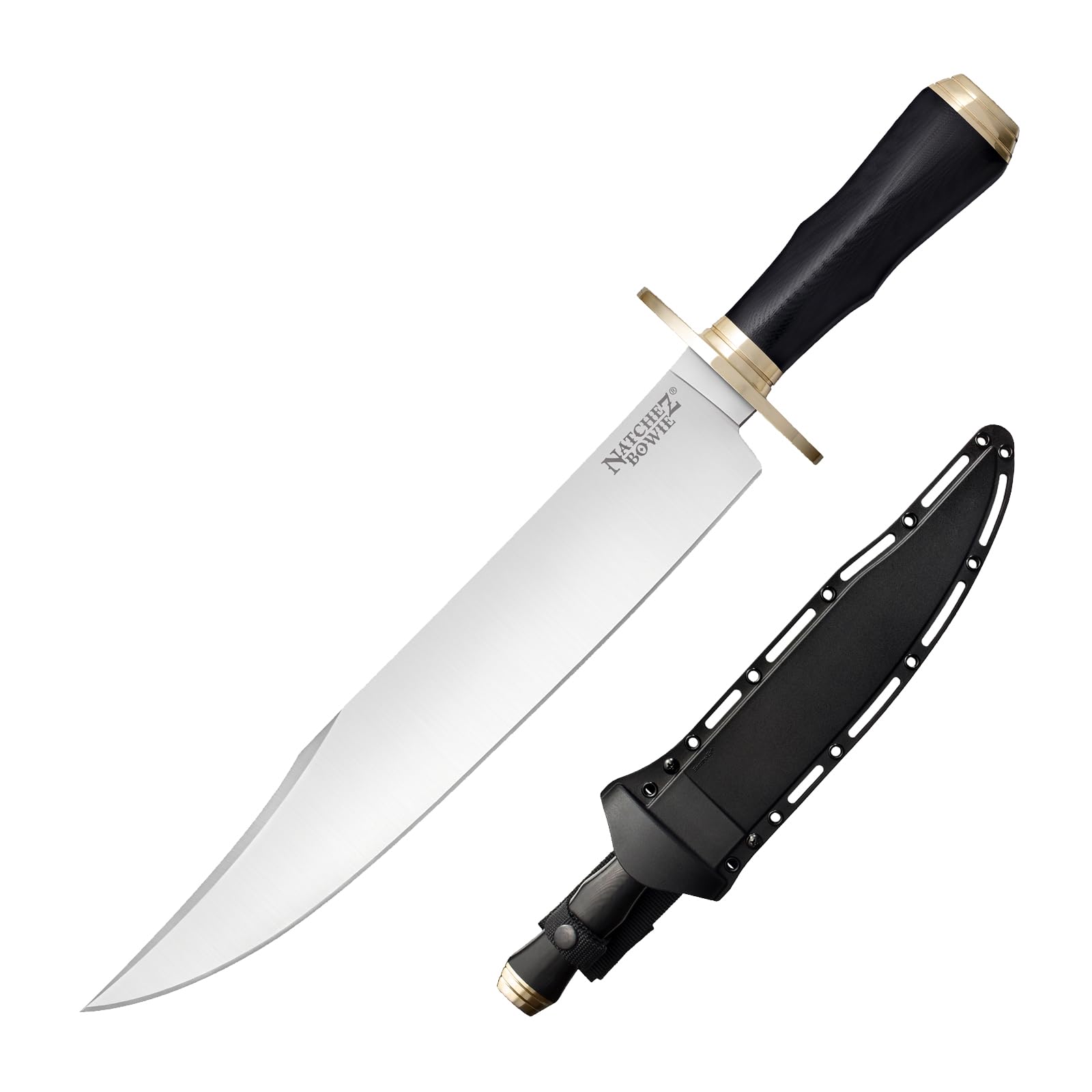 Cold Steel Natchez Bowie 11.5" 4034SS Steel Razor-Sharp Clip Point Blade 5.25" Micarta Handle Fixed Blade Hunting Knife