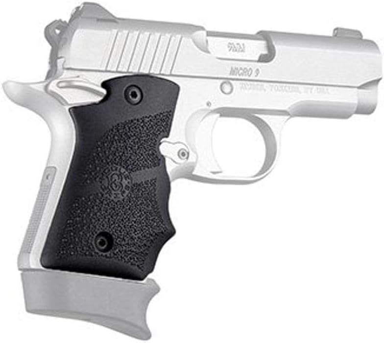 HOGUE OverMolded Rubber Grip for Kimber Micro 9 with Ambidextrous Safety and Finger Grooves