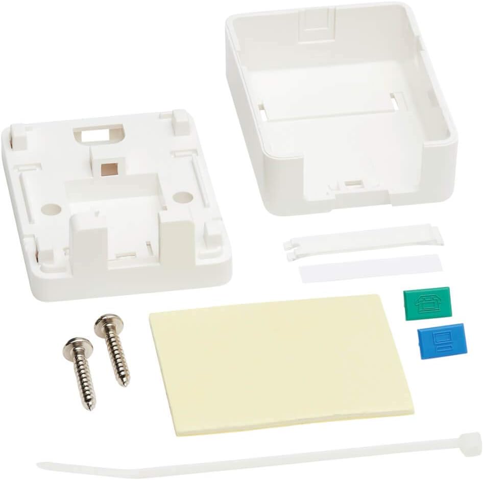 Tripp Lite Keystone Jack Surface Mount Box, White