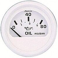 FARIA BEEDE Faria 13102 Dress Pressure Gauge (80 PSI) - 2", White