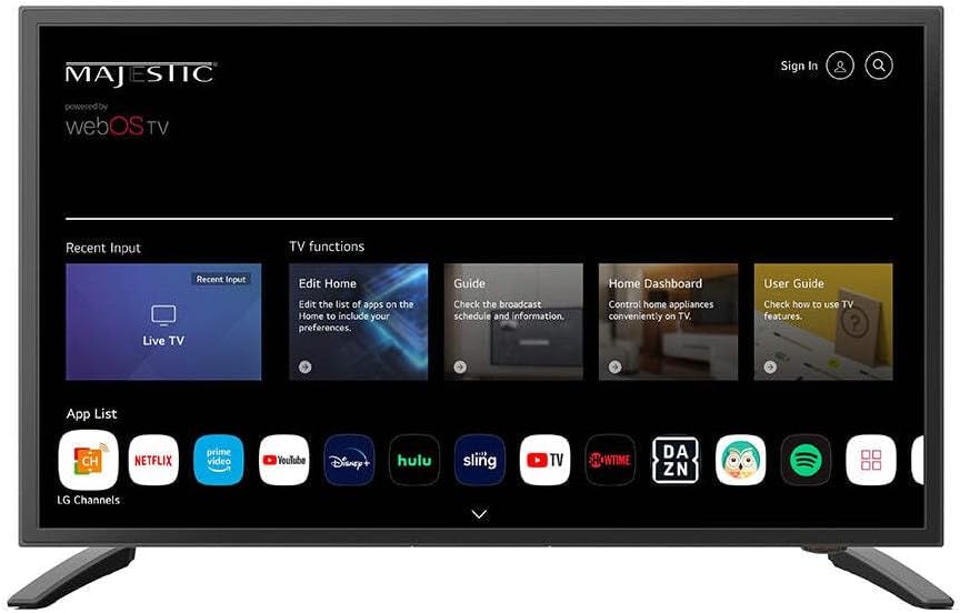 Majestic 19" 12V Smart LED TV WebOS, Mirror Cast & Bluetooth - North America Only