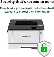 Lexmark MS431dw Black and White Laser Printer, Wireless with Ethernet, Mobile-Friendly and Cloud Connection with Automatic Two-Sided Printing Office Printer (4-Series) (29S0100)