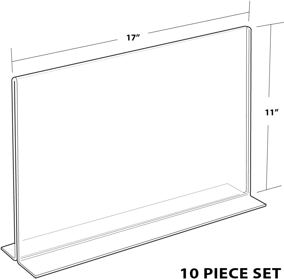 Azar Displays Double-Foot 2-Sided Acrylic Sign Holders
