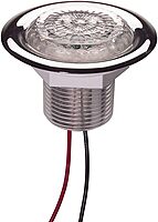 Innovative Lighting LED Recess Mount Starr Light with Stainless Steel Trim Ring White