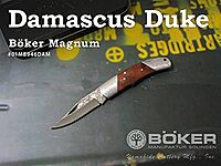 Magnum 01MB946DAM Damascus Duke Folding Knife with 2-1/2 in. Straight Edge Blade