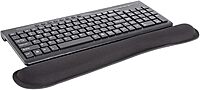 Allsop Ergoprene Gel Wrist Rest, 4-13/16inL x 17-1/2inW x 1inH, Black, 30192