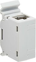 Tripp Lite DIN-Rail Cat6a RJ45 Shielded in-Line Mountable Snap-in Coupler & PoE++, EMI/RFI Shielding, Backwards Compatible