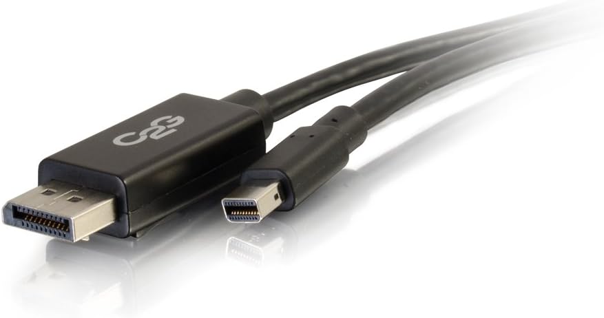 C2G Cables to Go 54301 6-ft Mini DisplayPort to DisplayPort Male/Male Adapter Cable, BK