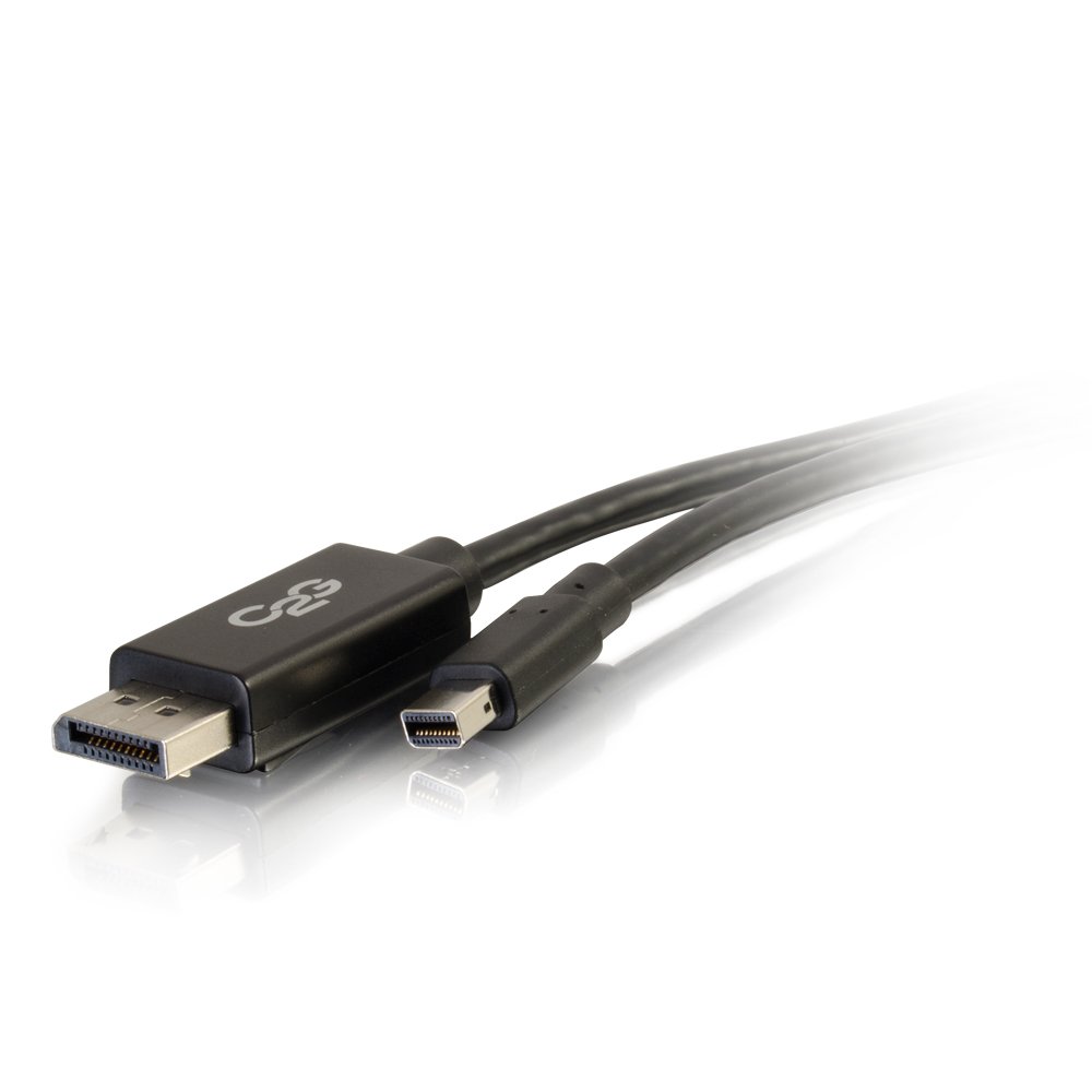 C2G Cables to Go 54301 6-ft Mini DisplayPort to DisplayPort Male/Male Adapter Cable, BK