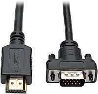 TRIPP LITE HDMI to VGA Active Converter Cable, Low-Profile HD15 M/M