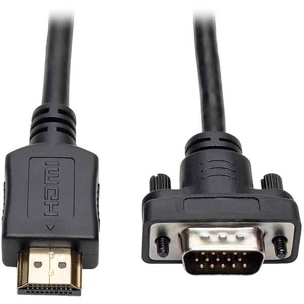 TRIPP LITE HDMI to VGA Active Converter Cable, Low-Profile HD15 M/M