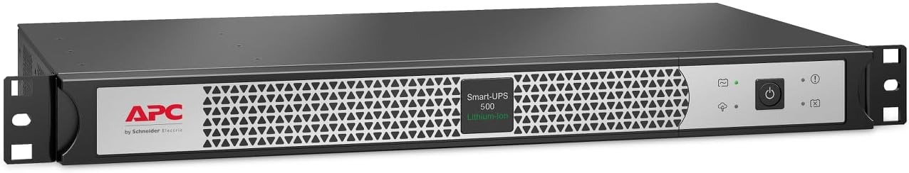 APC Smart-UPS 500VA Lithium-Ion UPS with SmartConnect Short-Depth 1U Rackmount